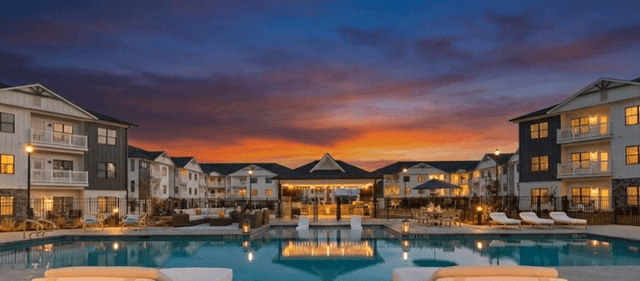 The Blakely - A 420-unit expansive community offering modern one-to-three bedroom apartments, resort-style pool with sundeck, fitness center, and playground.