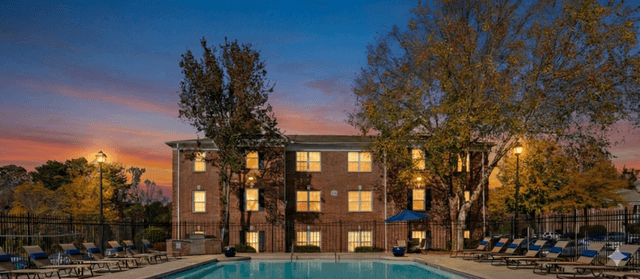The Deryn - A 120-unit student-focused community featuring room-by-room leasing, shared living spaces, resort-style pool, and on-site fitness center.